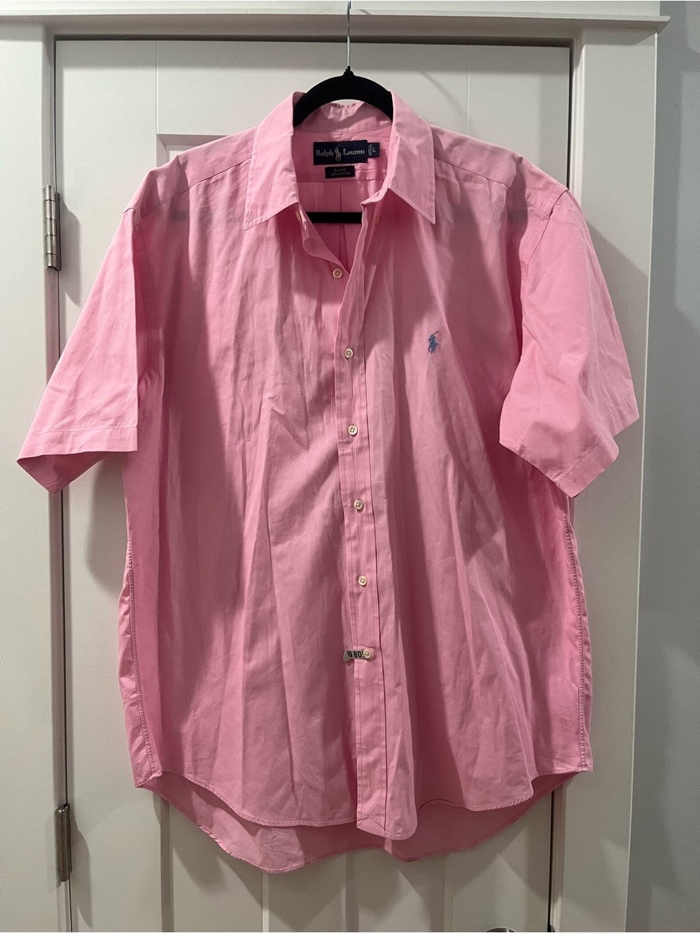 Ralph Lauren Blake Men's Large Pink Short Sleeve Button-Down Shirt Like new